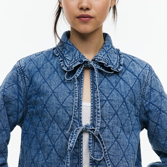 H&M Blue Quilted Jacket - Picture 1 of 8